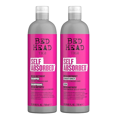 Bed Head by TIGI Frizz Control Shampoo and Conditioner Set for Dry Hair, Self Absorbed Nourishing Hair Care to Visibly Repair and Strengthen Hair From