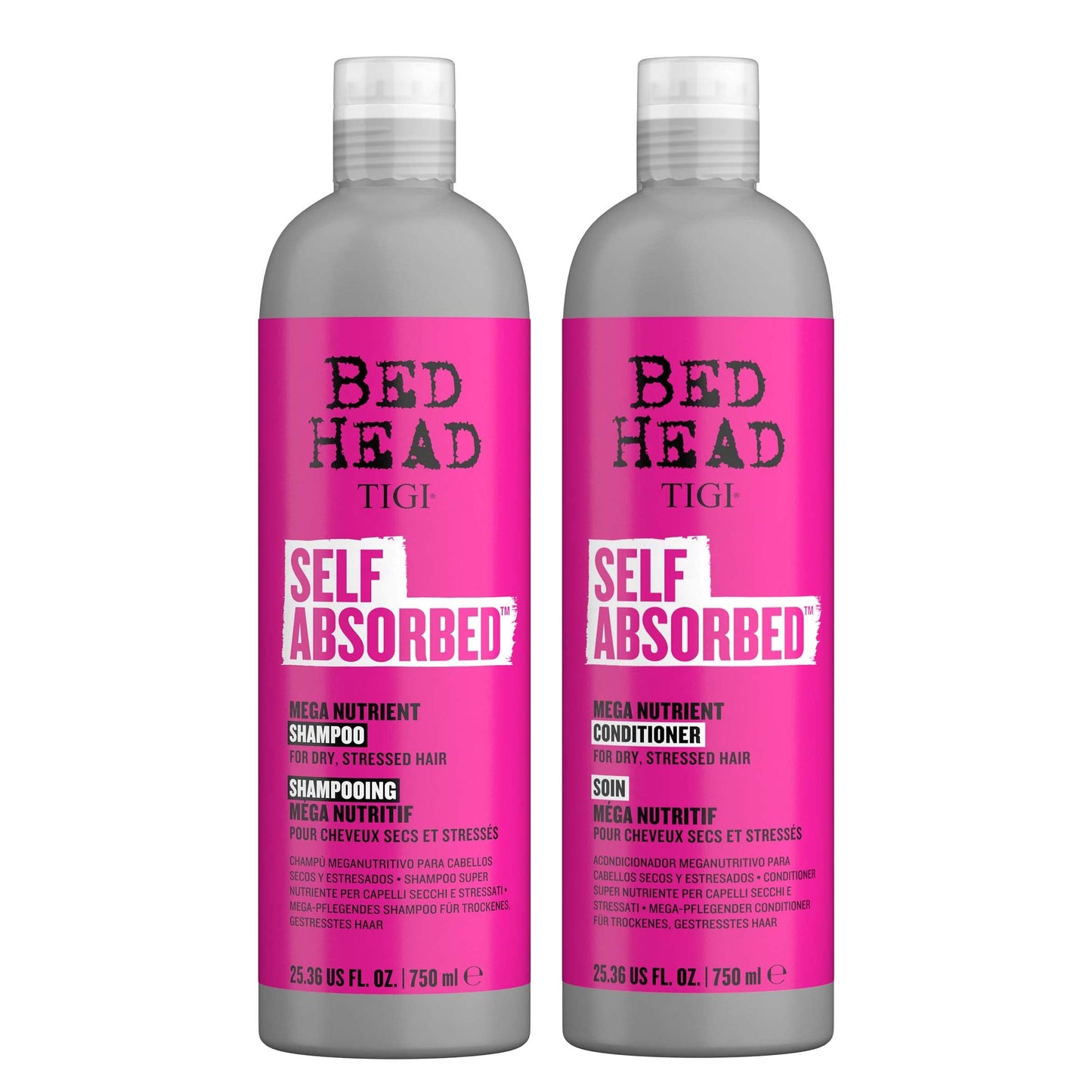 Bed Head by TIGI Frizz Control Shampoo and Conditioner Set for Dry Hair, Self Absorbed Nourishing Hair Care to Visibly Repair and Strengthen Hair From