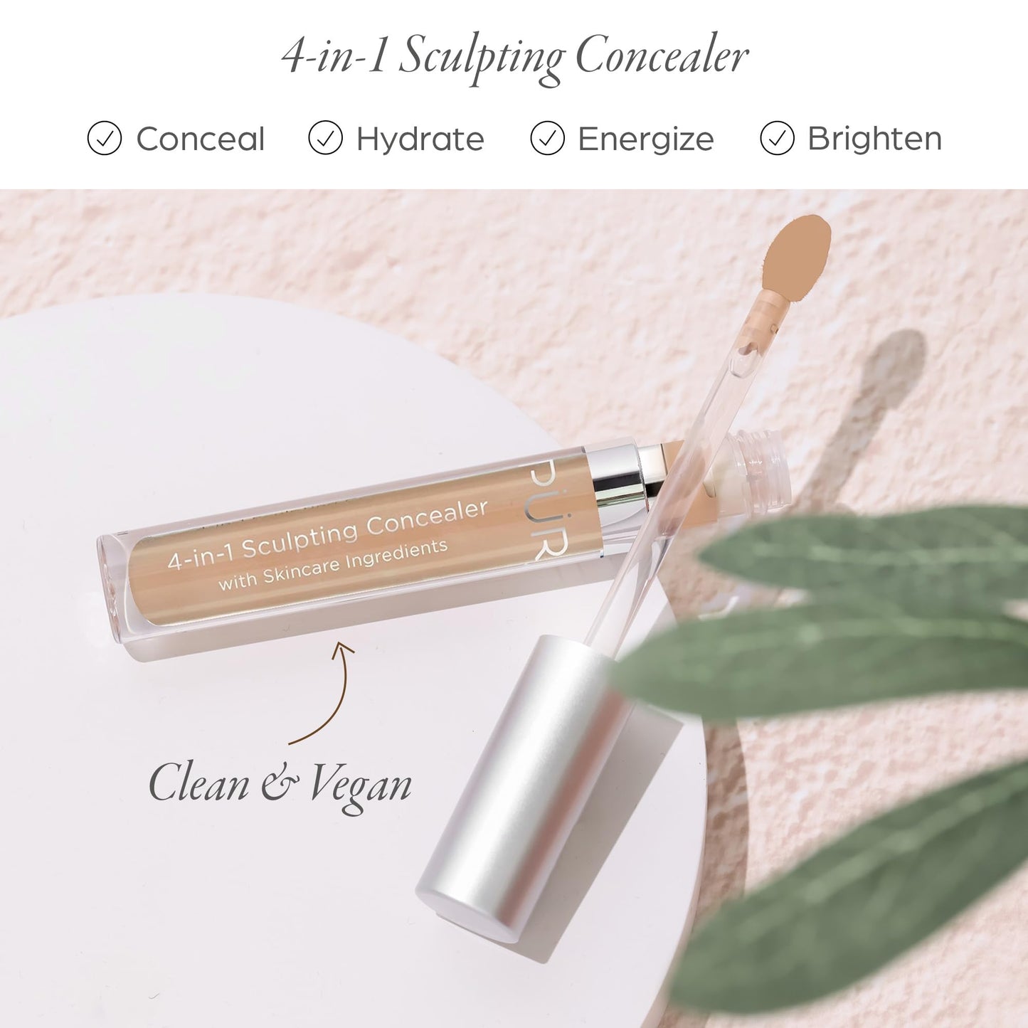 PÜR MINERALS 4-in-1 Sculpting Concealer, Moisturizing Formula, Covers Imperfections, Lightweight medium to full coverage, Revitalizes Complexion