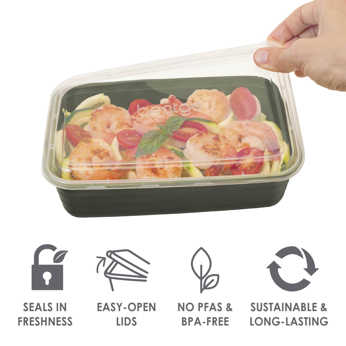 Bentgo Prep 60-Piece Meal Prep Kit - Reusable PFAS & BPA-Free Food Containers, 1-Compartment, 2-Compartment, & 3-Compartments - Microwave, Freezer…