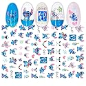Cute Nail Stickers Kawaii Cartoon Nail Stikers Self-Adhesive Nail Decals for Women Girls Kids Nail Art Stickers (75+Decals)