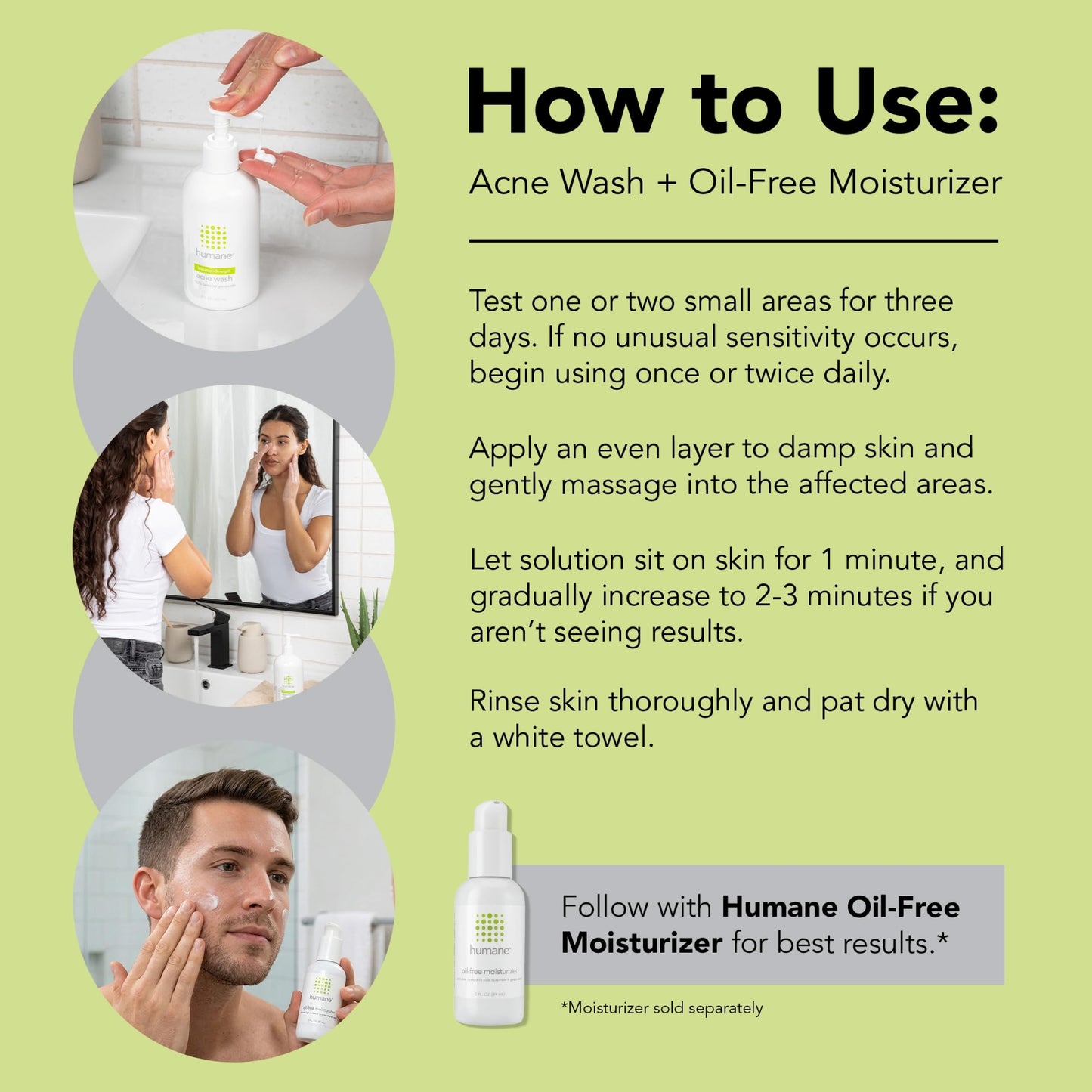 humane Benzoyl Peroxide Acne Body Wash - 10% Maximum-Strength Face, Skin, Butt, and Back Acne Treatment - 8 Fl Oz - Dermatologist-Tested Non-Foaming