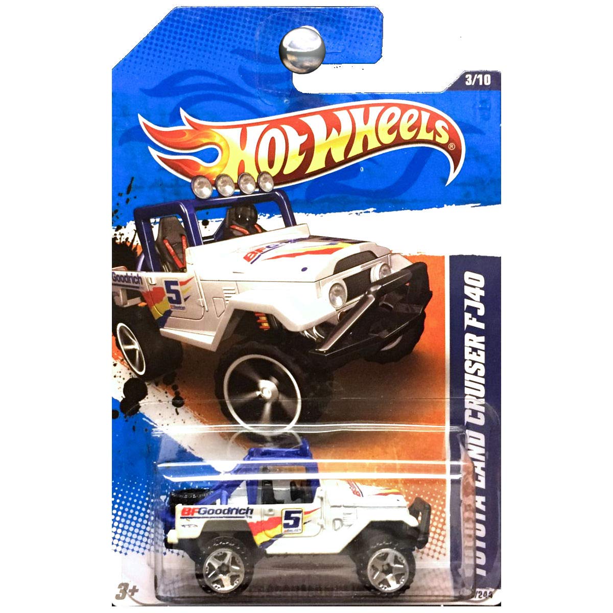 Hot Wheels 2011 Toyota Land Cruiser FJ40 White with Chrome OR5SP Wheel #133/244