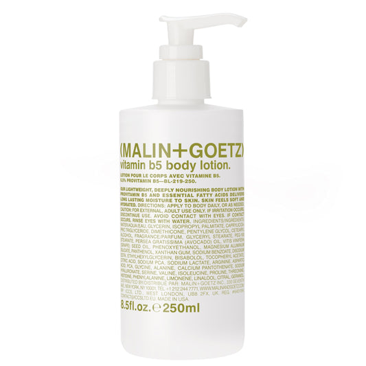 MALIN+GOETZ Vitamin B5 Body Lotion, Lightweight Daily Moisturizer with Avocado & Grapeseed Oils, Hydrating, Nourishing, Long-Lasting & Bergamot