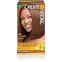 Moisture Rich Liquid Hair Color by Creme of Nature, C20 Light Golden Brown, with Shea Butter Conditioner, 1 Application