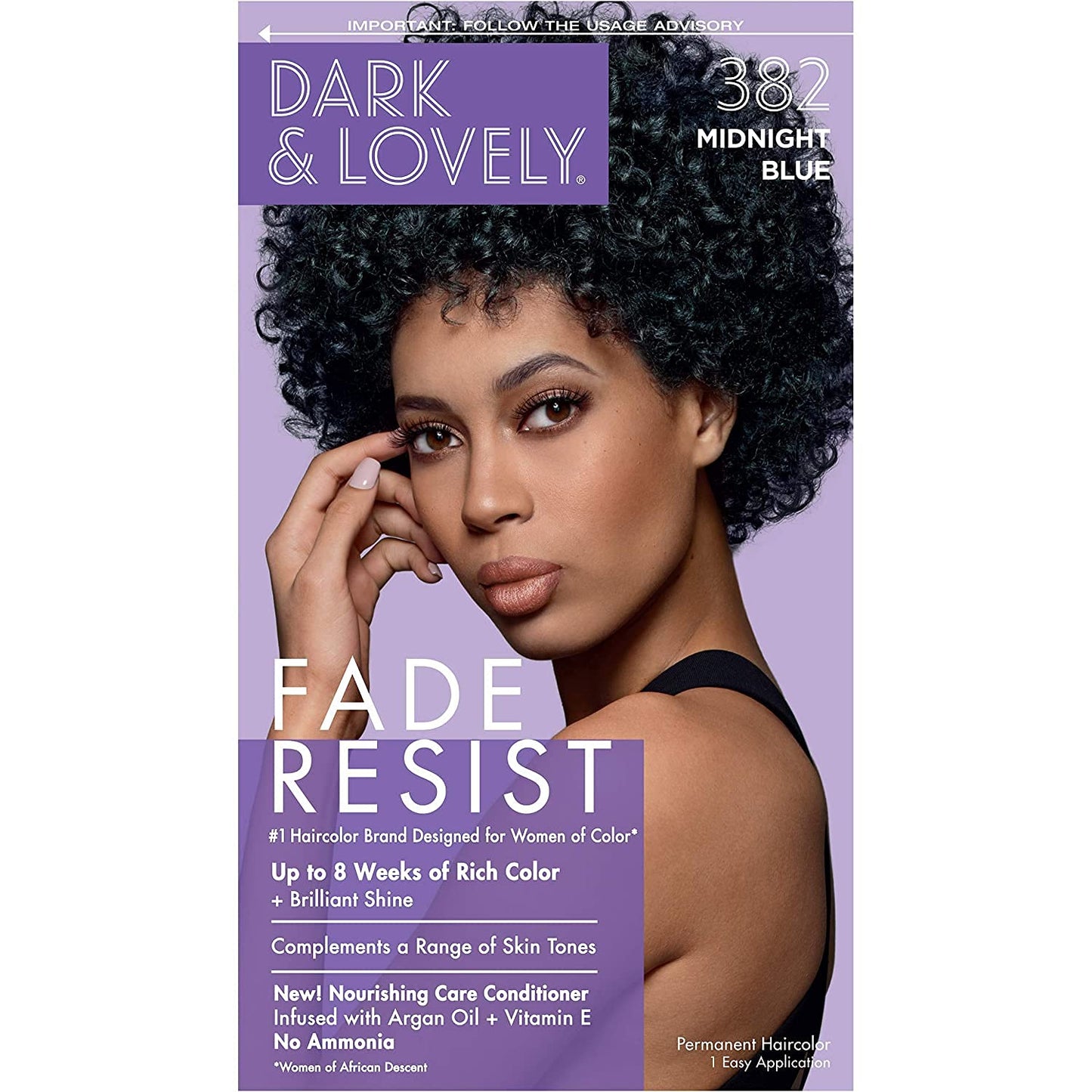 SoftSheen-Carson Dark and Lovely Fade Resist Rich Conditioning Hair Color, Permanent Hair Color, Up To 100 percent Gray Coverage, Brilliant Shine