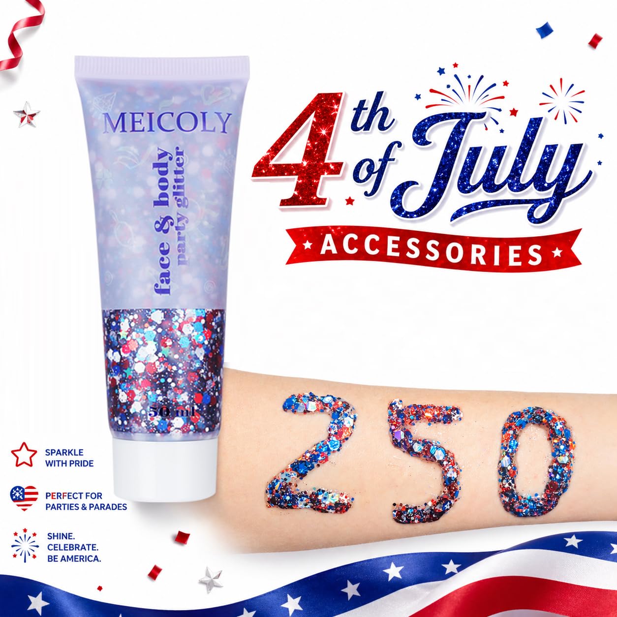 MEICOLY 50ml Sparkling Pink Face Glitter,Holographic Color Changing Hair Glitter Gel for Body,Face,Hair,Lip,Eye,Long Lasting Self-Adhesive Sequins Beauty and Personal Care MEICOLY