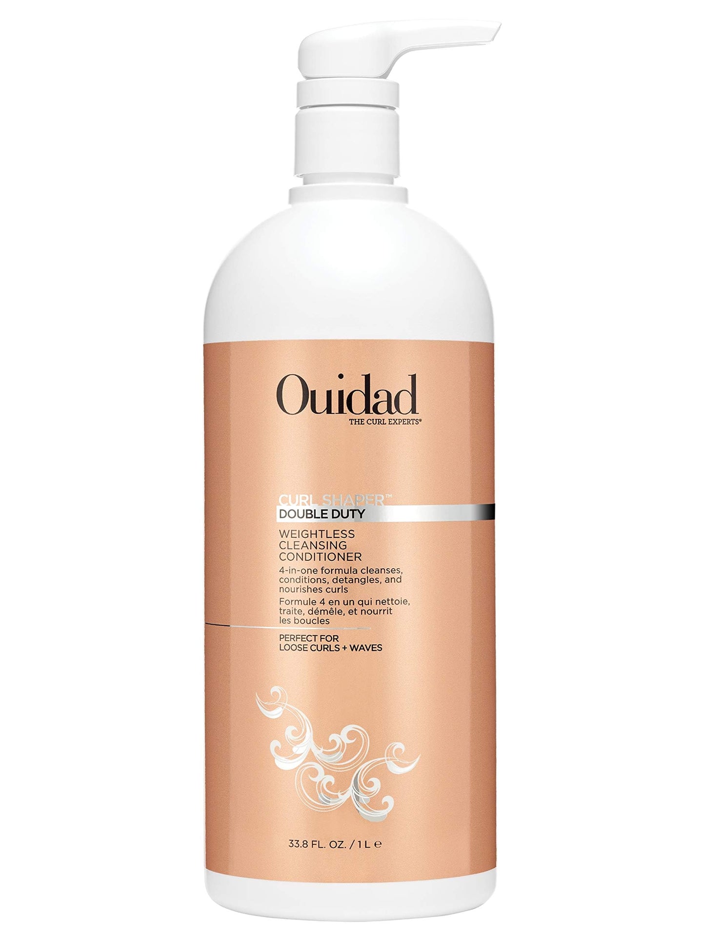 Ouidad Curl Shaper Double Duty Weightless Cleansing Conditioner, 33.8 Fl Oz