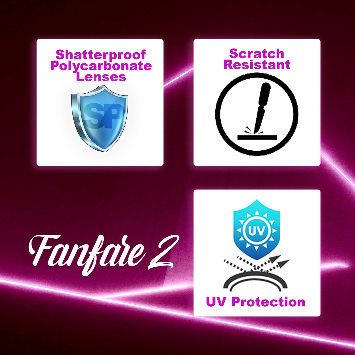 Global Vision Fanfare2 Women's Sunglasses Pink Frame Smoke Lens Fits Over Glasses