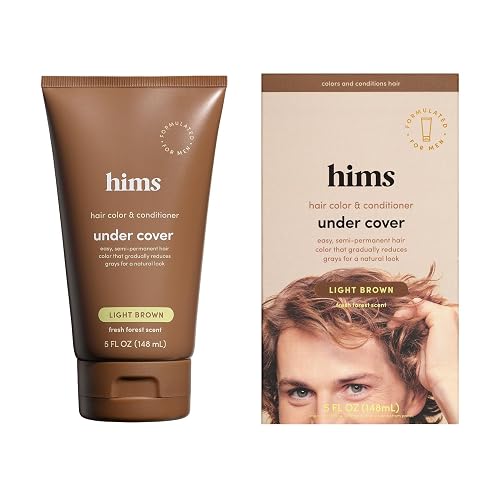 hims Under Cover Hair Color & Conditioner - With Argan Oil - Semi-Permanent In-Shower Hair Dye - Blends Grays Naturally - Sulfate-Free & Cruelty-Free