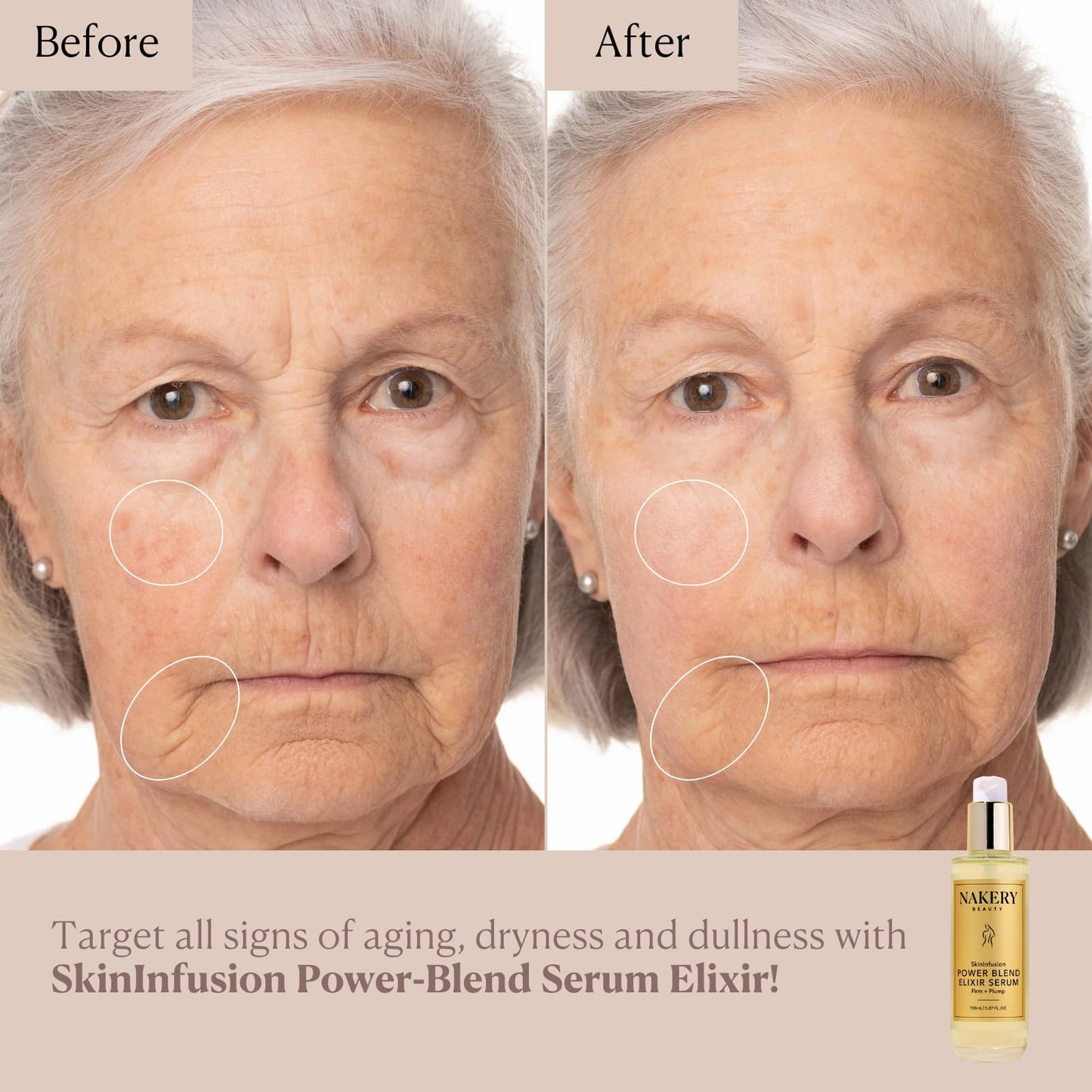 Nakery SkinInfusion Facial Oil Serum (5.07 Fl Oz), Anti Aging Collagen Serum with Hyaluronic Acid, Matrixyl 3000 and Vitamin C Oil, Moisturizing