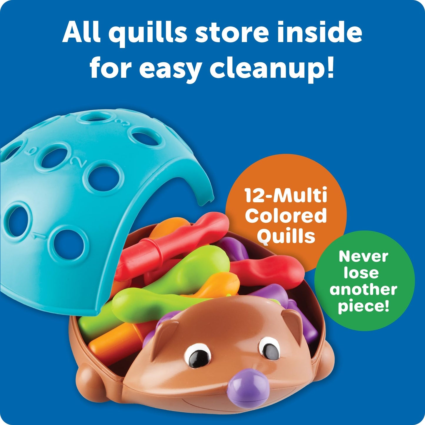 Learning Resources Spike The Fine Motor Hedgehog – Montessori Toddler Toy for Stacking, Sorting & Matching, Educational Gift for Kids Ages 18m+