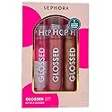 SEPHORA Collection Glossed Lip Gloss Trio Gift Set - 3 x 5 mL Glossed Lip Gloss in 01 Boss, 100 Busy and165 Iconic.