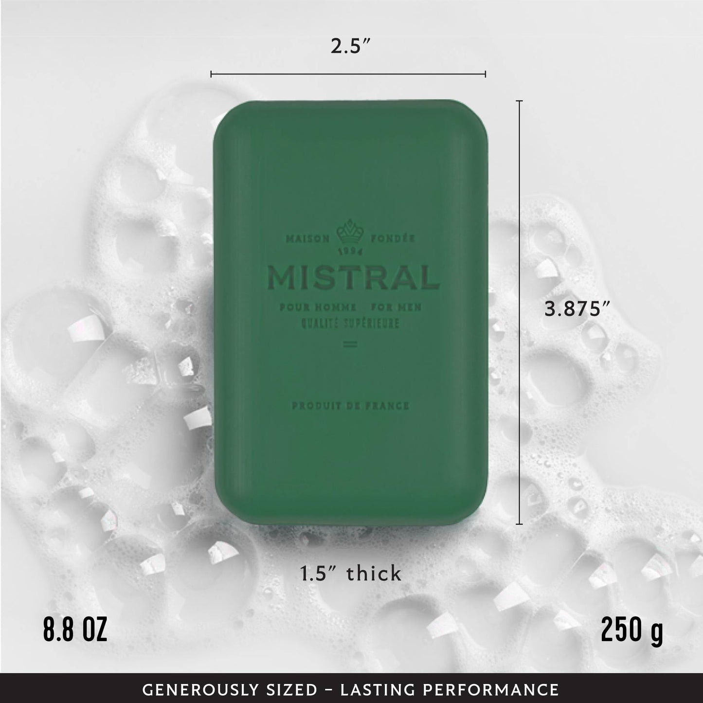 Mistral Cypress Oak Luxury Bar Soap for Men | Men’s Natural Soap Bar | Paraben, Phthalates Free | Moisturizing & Triple-Milled Natural Soap for Men Beauty & Personal Care Mistral