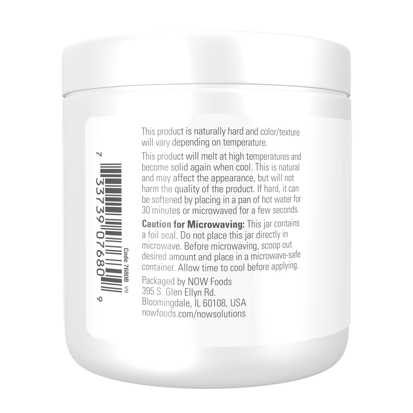 NOW Foods Solutions, Cocoa Butter, Multi-Purpose Skin Moisturizer, Natural Moisture for the Whole Body, 7-Ounce