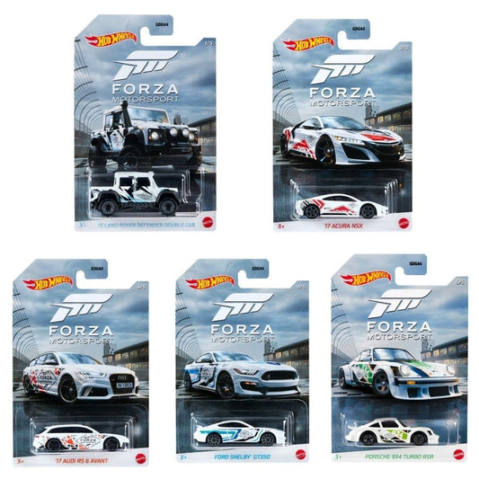Hot Wheels Forza Motorsports 2021 Complete Set of 5 with Porsche Audi Shelby and More