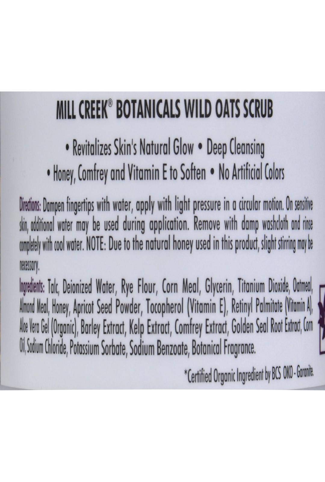 Mill Creek Botanicals Wild Oats Scrub, 4 Ounce