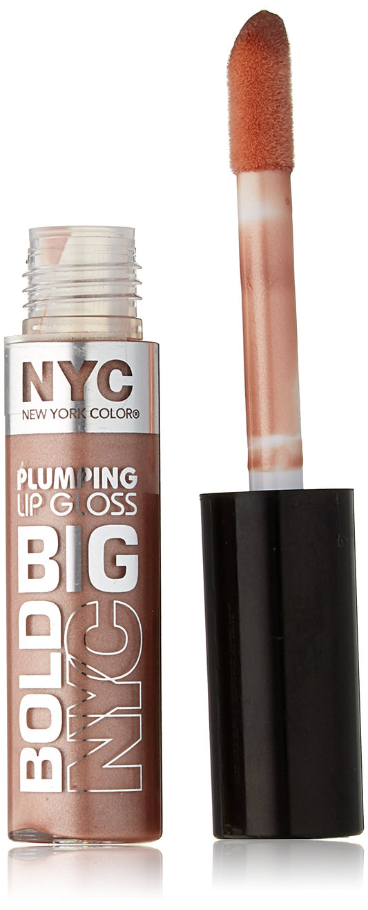 N.Y.C. New York Color Big Bold Plumping and Shine Lip Gloss, Colossal Cocao, 0.39 Fluid Ounce Beauty & Personal Care NYC