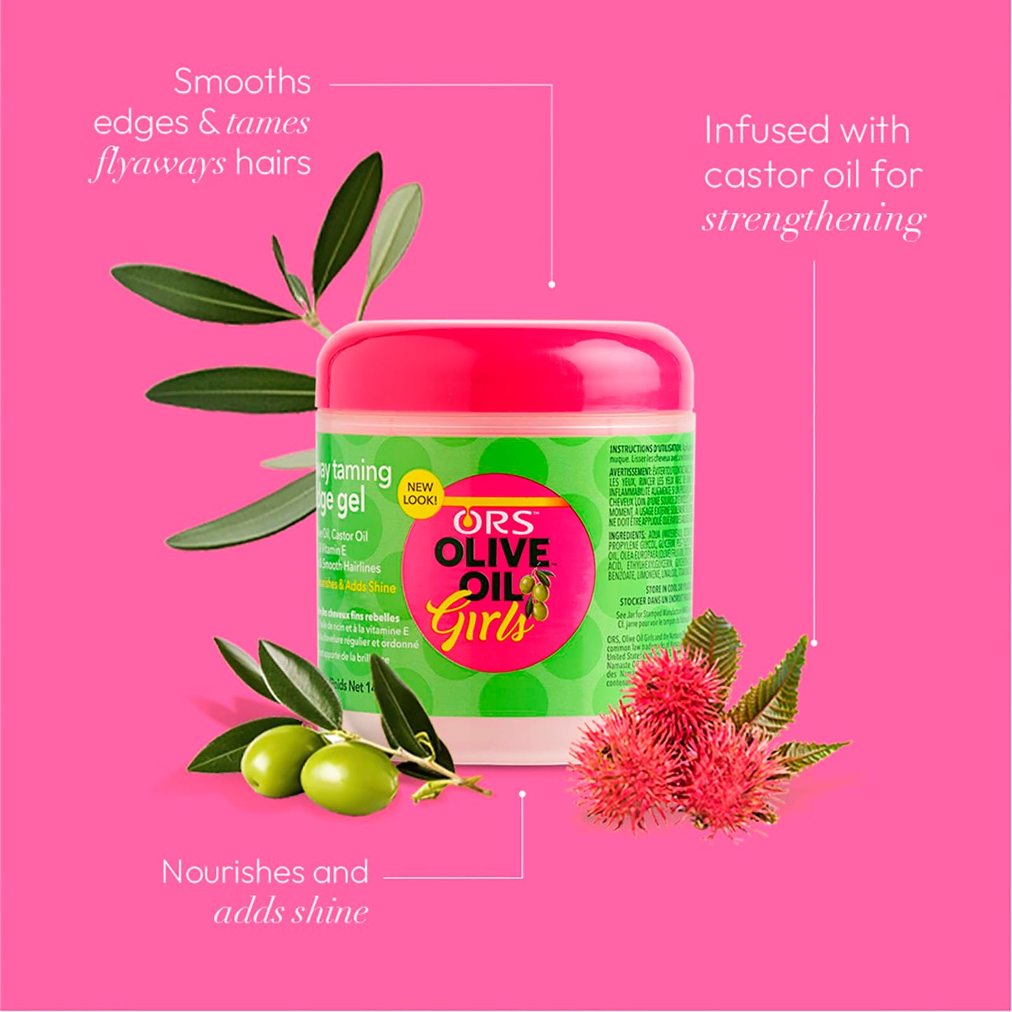 ORS Olive Oil Girls Fly-Away Taming Edge Gel with Vitamin E 5.0 Ounces