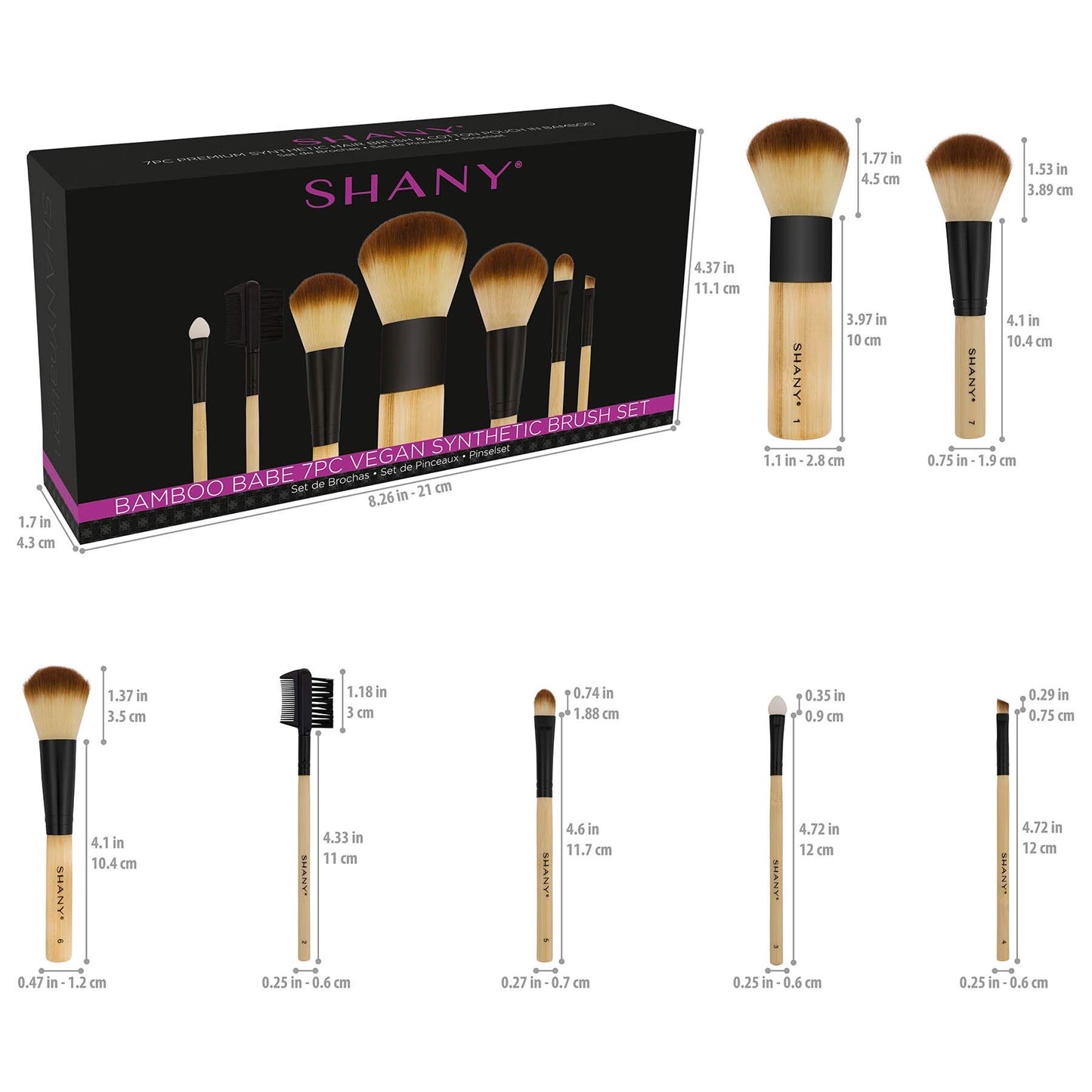 SHANY Bamboo Makeup Brush Set - Old Packaging and Style