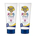 Banana Boat 100% Mineral Kids Sunscreen Lotion SPF 50, Twin Pack | Banana Boat Mineral Sunscreen for Kids, Childrens Sunblock SPF 50, Oxybenzone Free