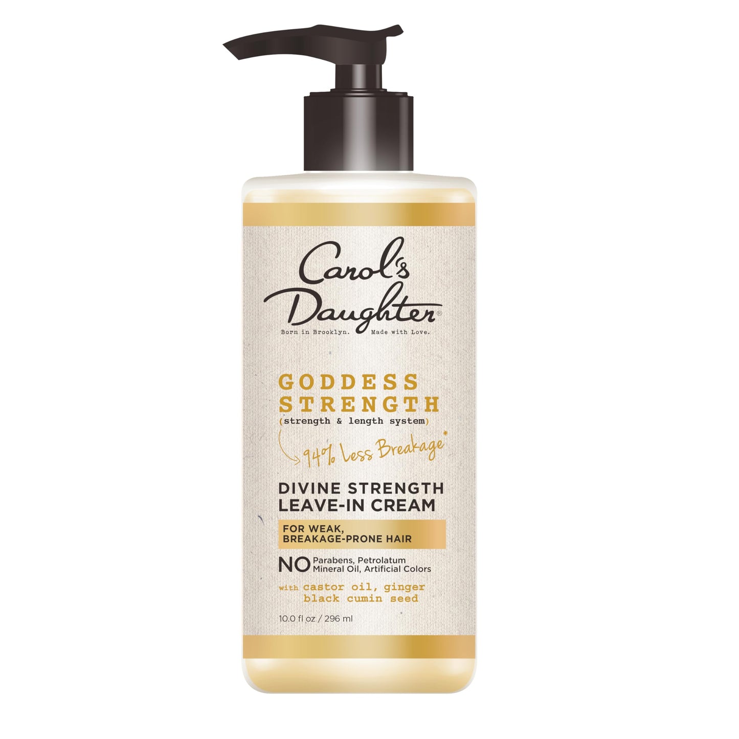 Carol's Daughter Goddess Strength Leave-In Conditioner Cream 10oz – Strengthening & Moisturizing for Wavy & Curly Hair