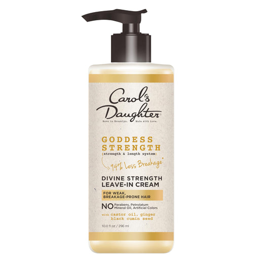 Carol's Daughter Goddess Strength Leave-In Conditioner Cream 10oz – Strengthening & Moisturizing for Wavy & Curly Hair