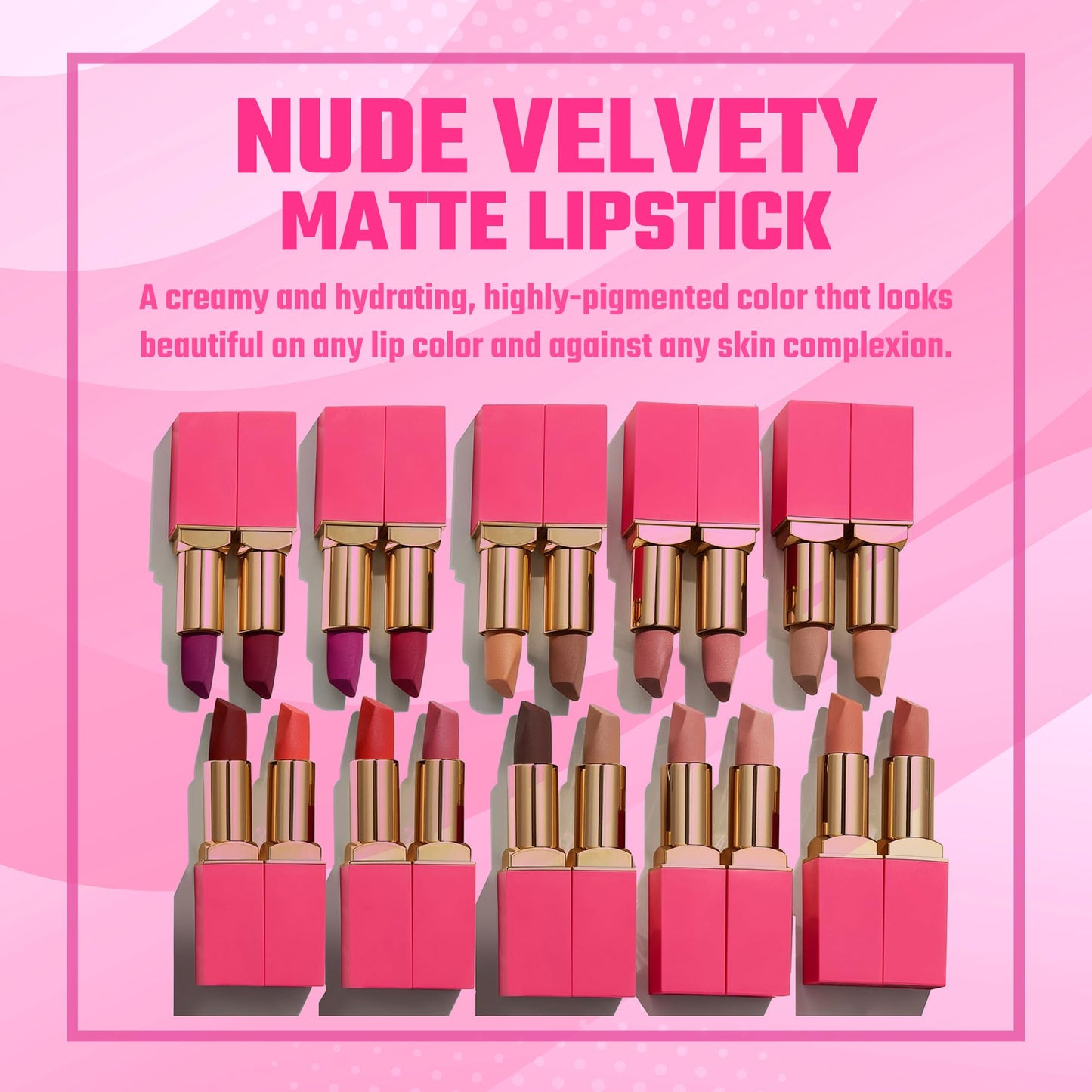 Juvia's Place The Nude Velvety Matte Lipstick Me - Nude, Long-lasting Lipstick, Rich-Color Lip Makeup, Creamy with Matte Finish, Beauty & Lip Products