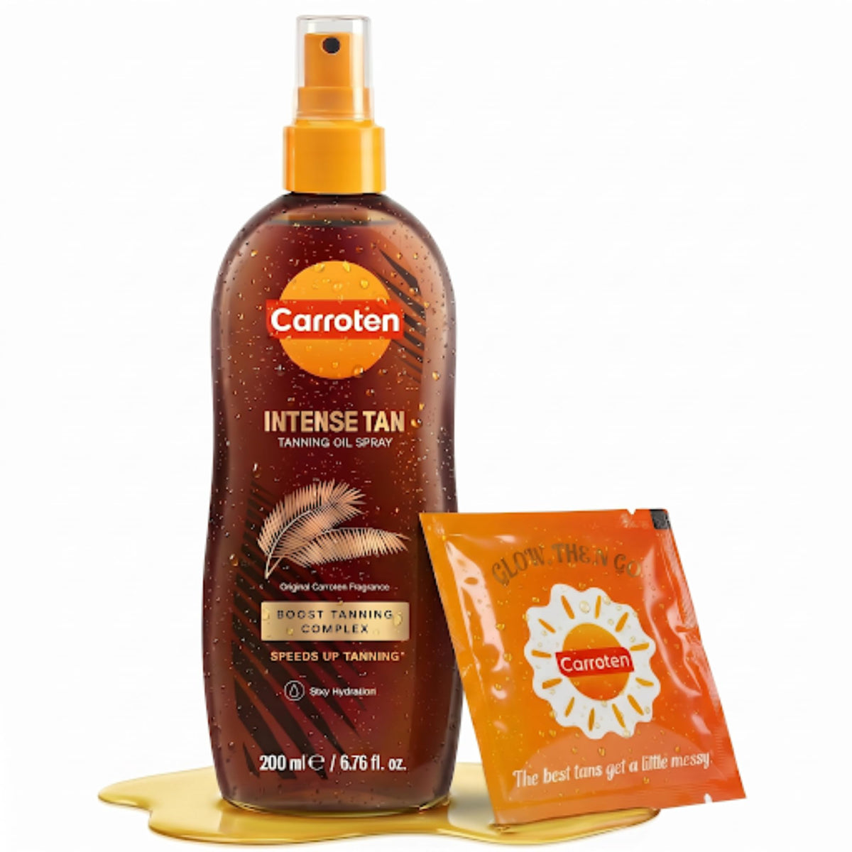 Carroten Intensive Tanning Oil Spray | Browning Oil Tan Accelerator | Vitamin E with Carrot & Coconut Oils | Water-Resistant, Silky Hydration | Beauty and Personal Care Carroten