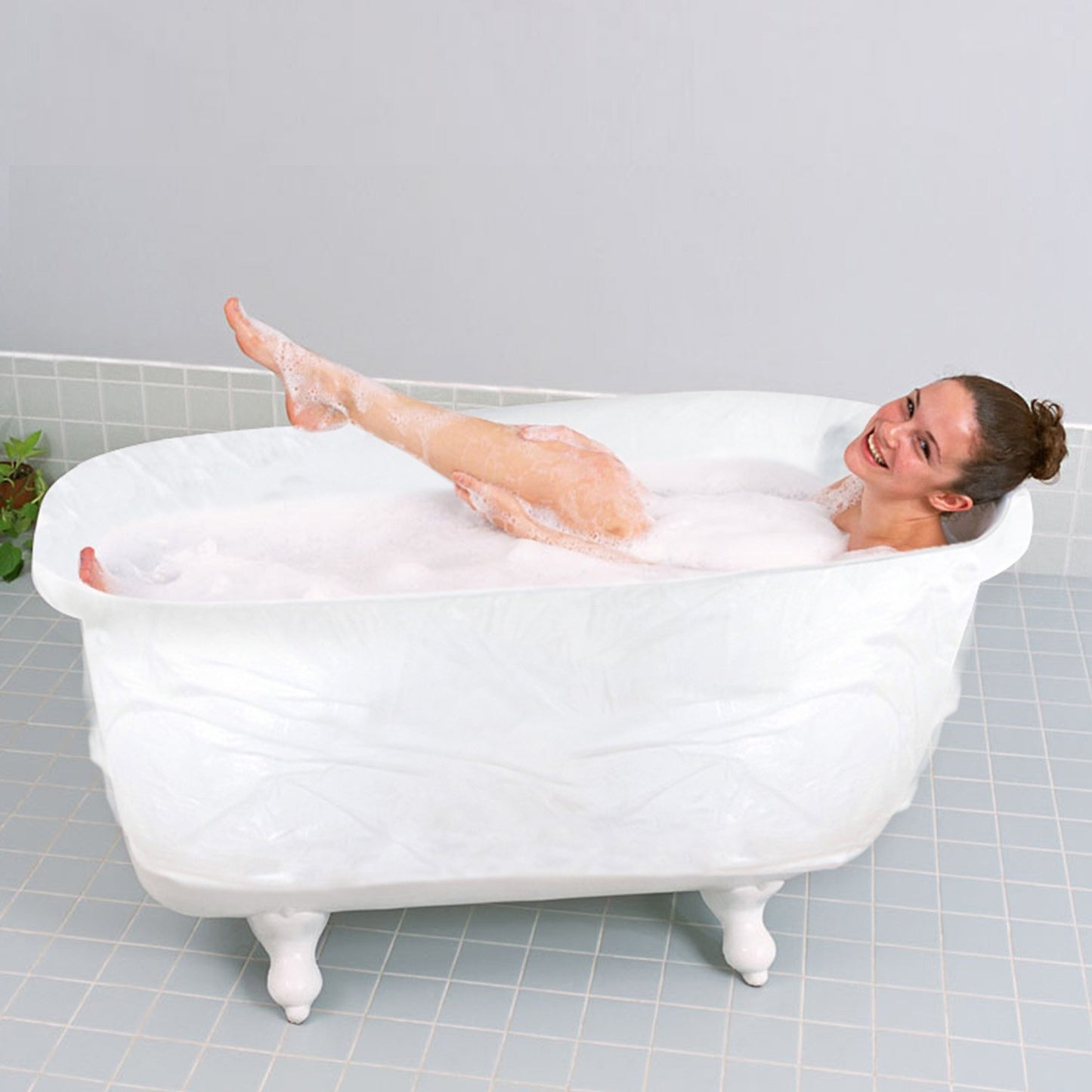 TFY Ultra Large Disposable Film Bathtub Bag for Salon, Household and Hotel Bath Tubs (78 inch x 47 inch) - 5 Pieces