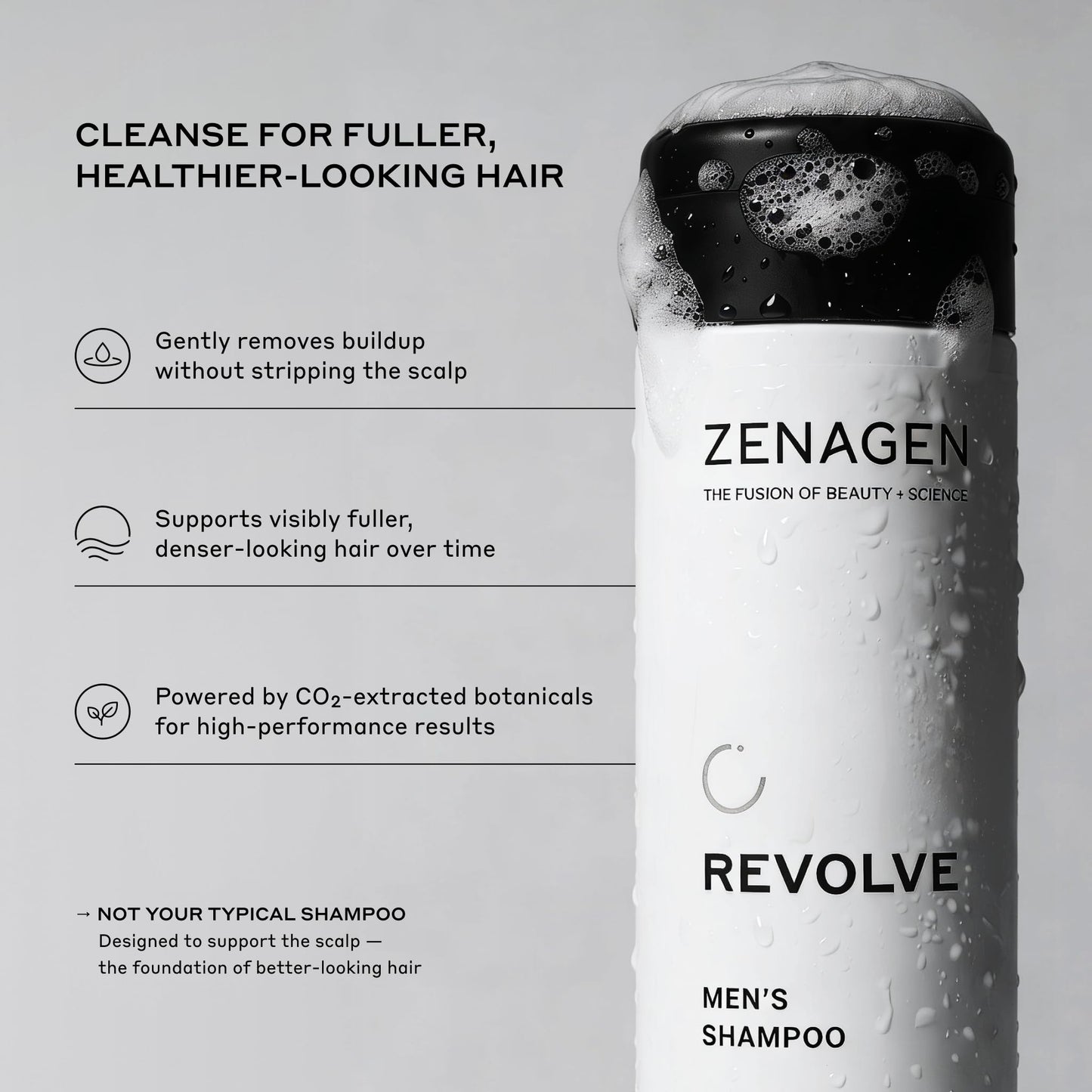 Zenagen Revolve Thickening Shampoo & Conditioner Bundle for Men (6.75 oz Each) - For Fine & Thinning Hair, Supports Fuller, Thicker-Looking Hair