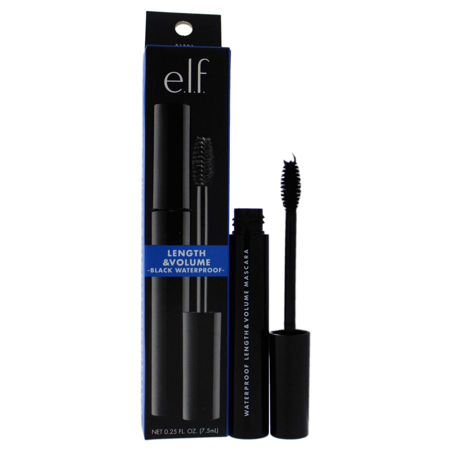e.l.f. Waterproof Lengthening and Volumizing Mascara, Black, 0.3 Fl Oz