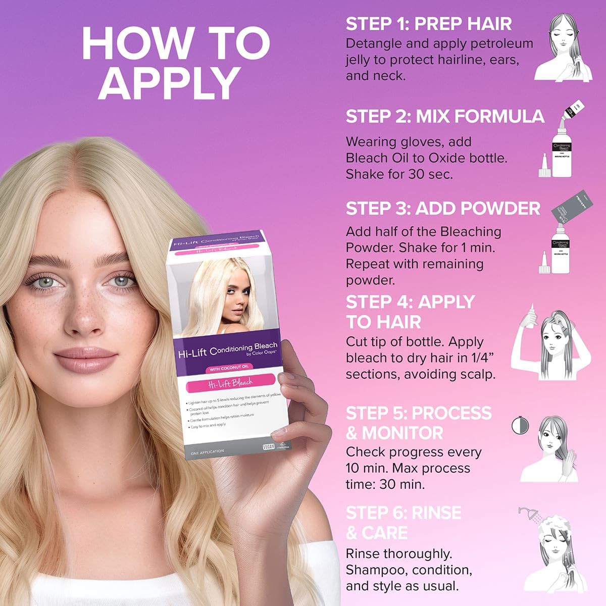 Color Oops Hi-Lift Bleach | Lifts 3-5 Levels | Nourishing & Moisturizing Formula