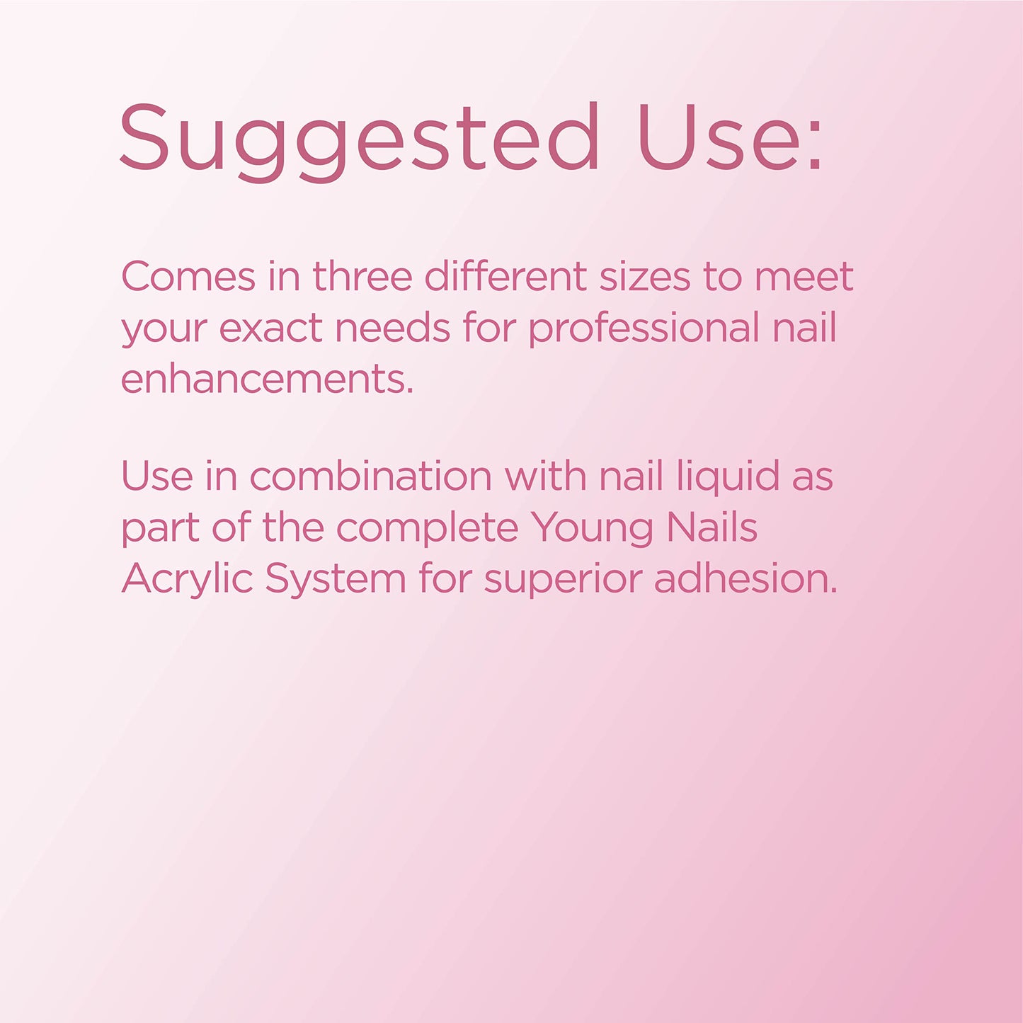 Young Nails Acrylic Core Powder - Self-Leveling Acrylic Nail Powder, Clear Nude Pink White Acrylic Powder for Nail Extenstion, Professional Grade