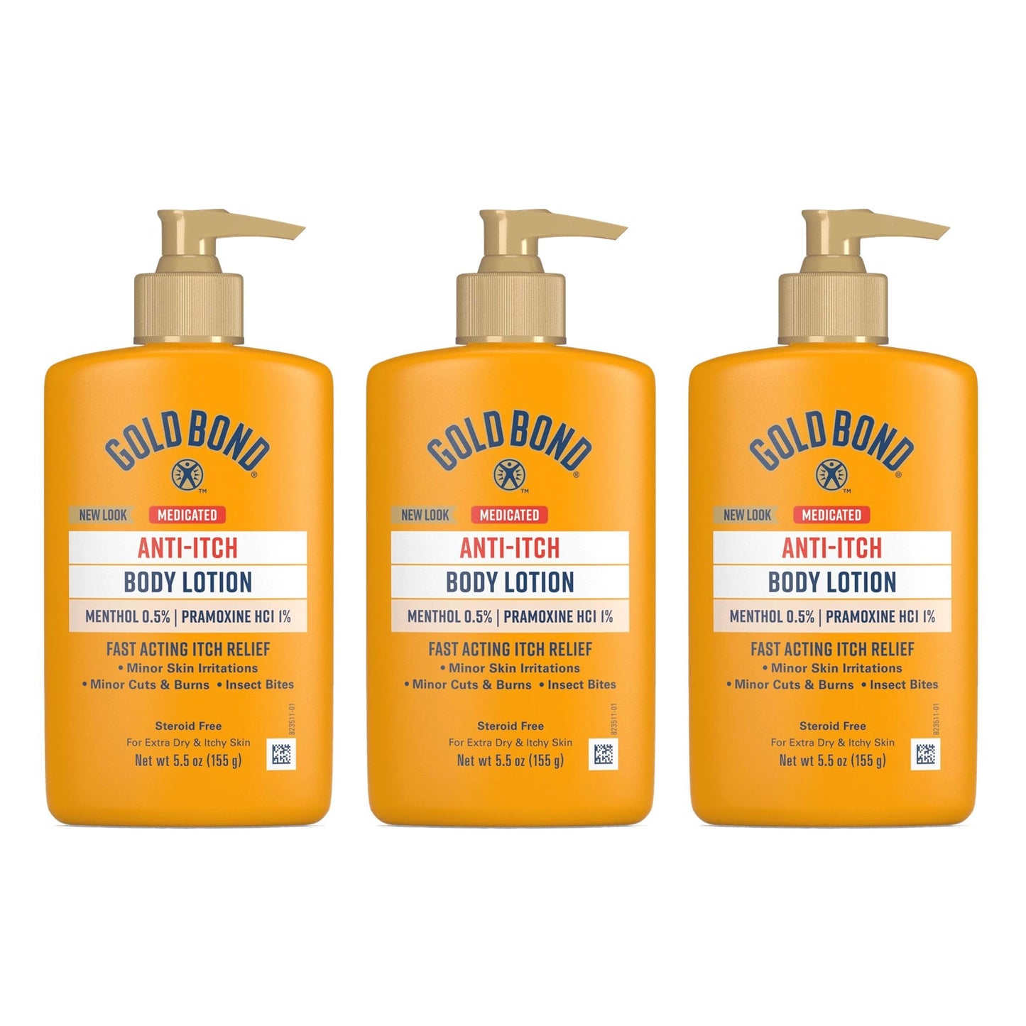 Gold Bond Anti-Itch Lotion 5.5 Ounce Pump (Pack of 3)