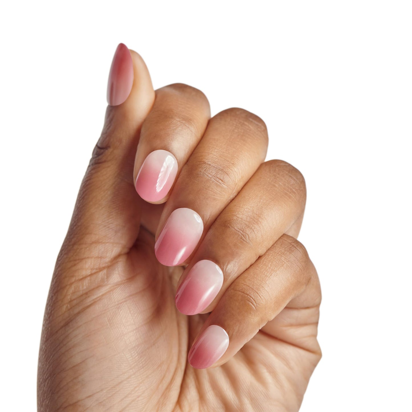 Impress Color Ombre Press On Nails, 'Beat The Heat', Pink, Short Oval, PureFit Technology, Patented Super Hold Adhesive, Chip Proof, Smudge Proof Beauty & Personal Care imPRESS