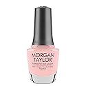 Morgan Taylor Nail Lacquer (All About The Pout) Light Pink Professional Lacquer, Vibrant, Chip-Resistant, Fast-Drying, Long-Lasting, High-Shine
