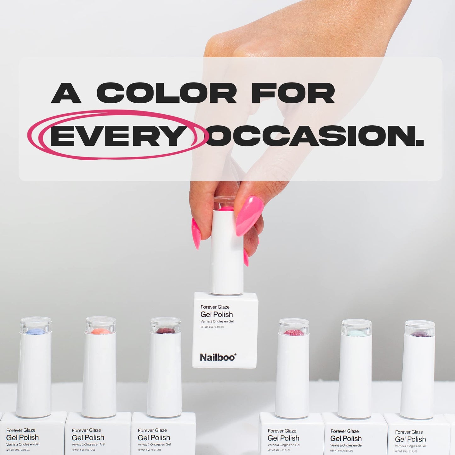 Nailboo Premier Forever Glaze Gel Nail Polish, Clear Top Coat LED Lamp Gel Polish, Self-Leveling DIY, Salon Quality Nail Color, Glossy Long-Wear, 0.3