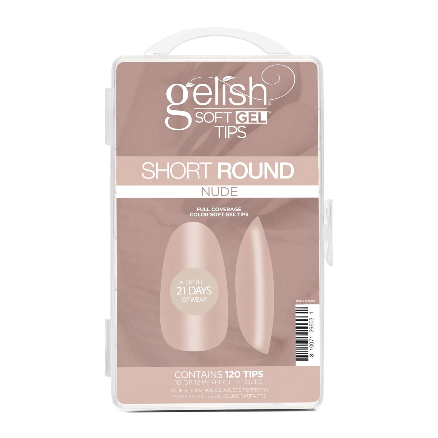 Gelish Nude Soft Gel™ Tips Press on Nails Extension - Nude Short Round, 120 Count Beauty & Personal Care Gelish