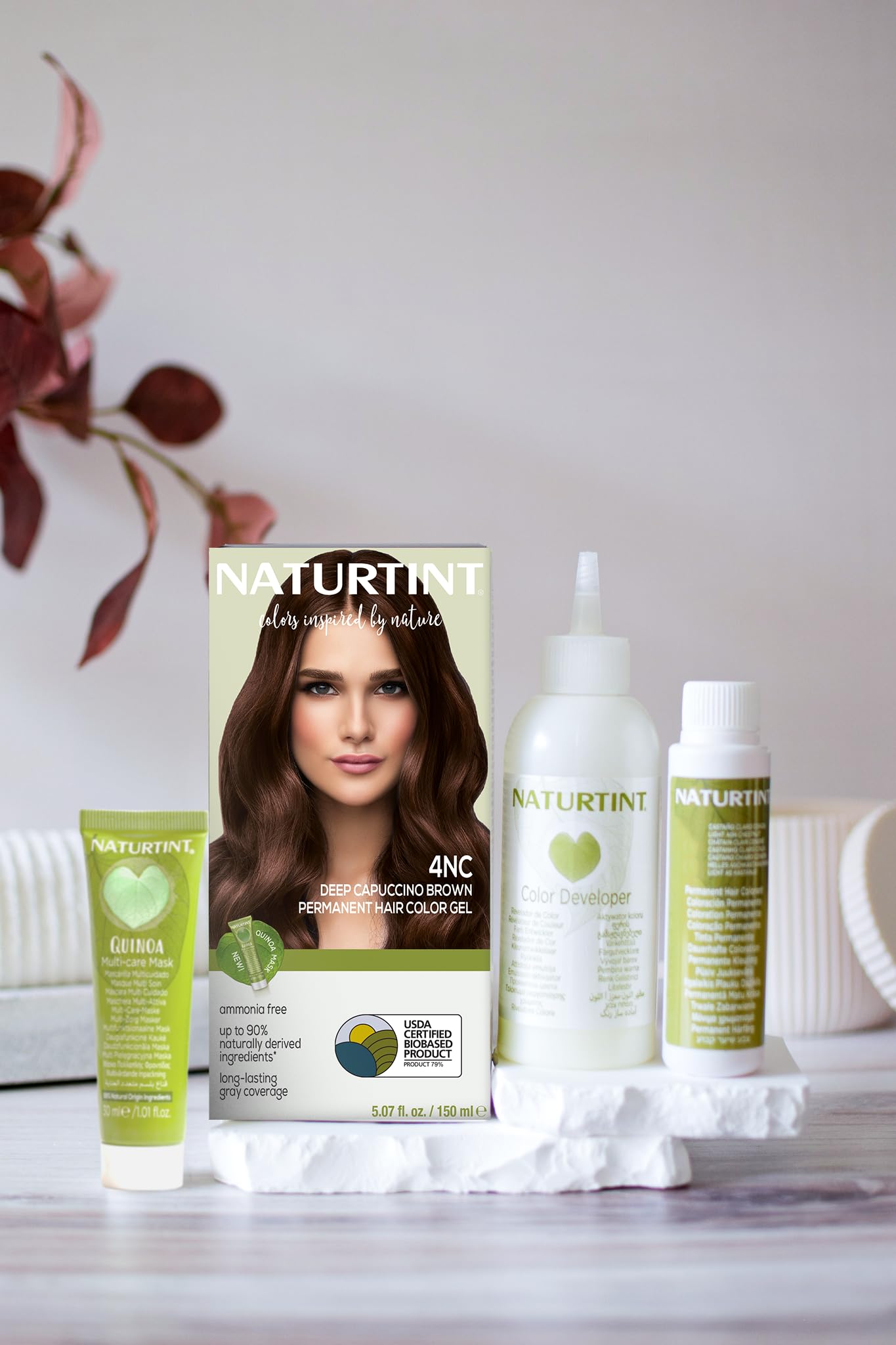 Naturtint 4NC Deep Cappuccino Permanent Hair Color (Pack of 1), Ammonia Free, Vegan, Cruelty Free, up to 100% Gray Coverage, Long Lasting Results
