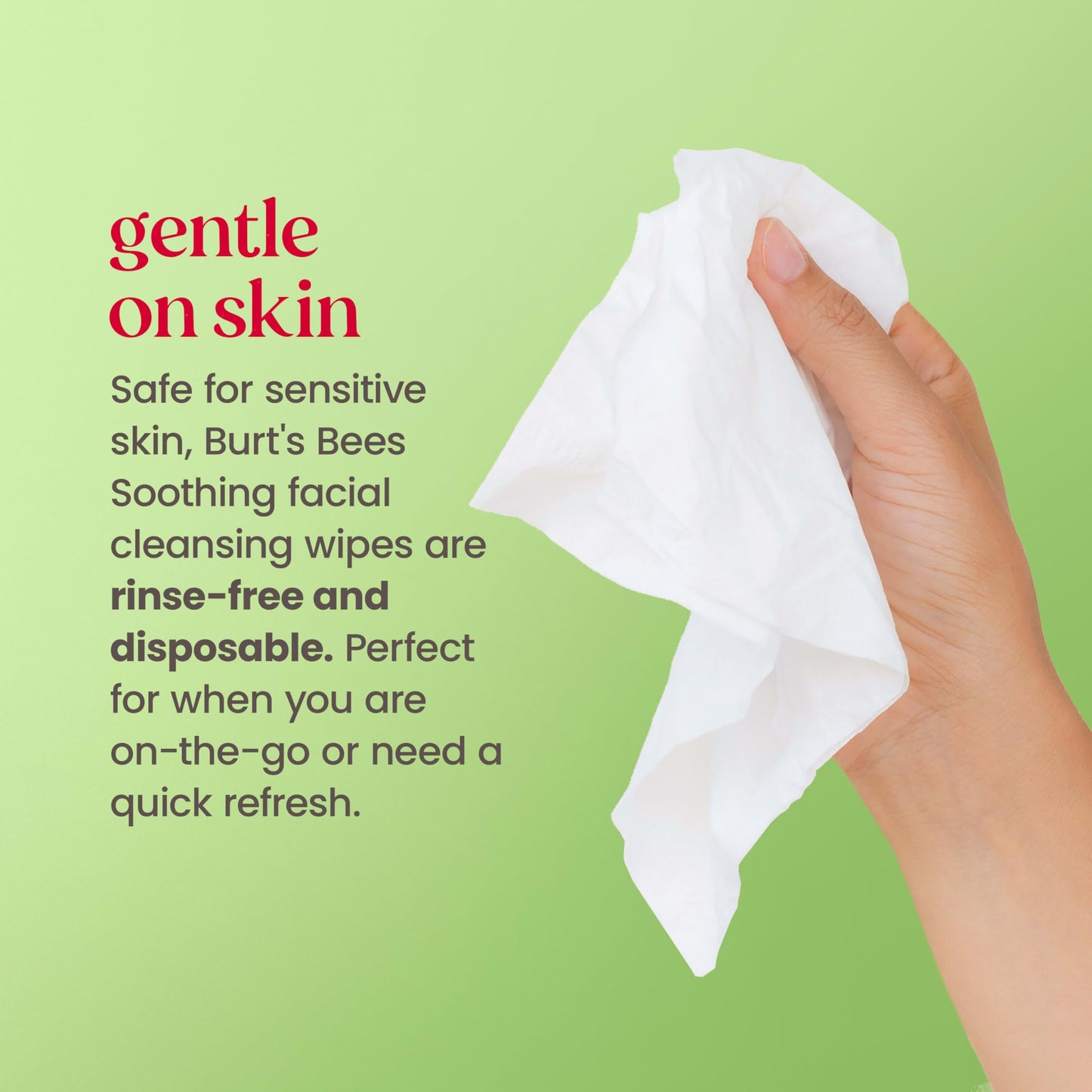 Burt’s Bees Soothing, Fragrance Free Facial Towelettes for Sensitive Skin, Aloe Vera, 100% Plant Based Cloths; 99% Natural Origin; Removes Makeup