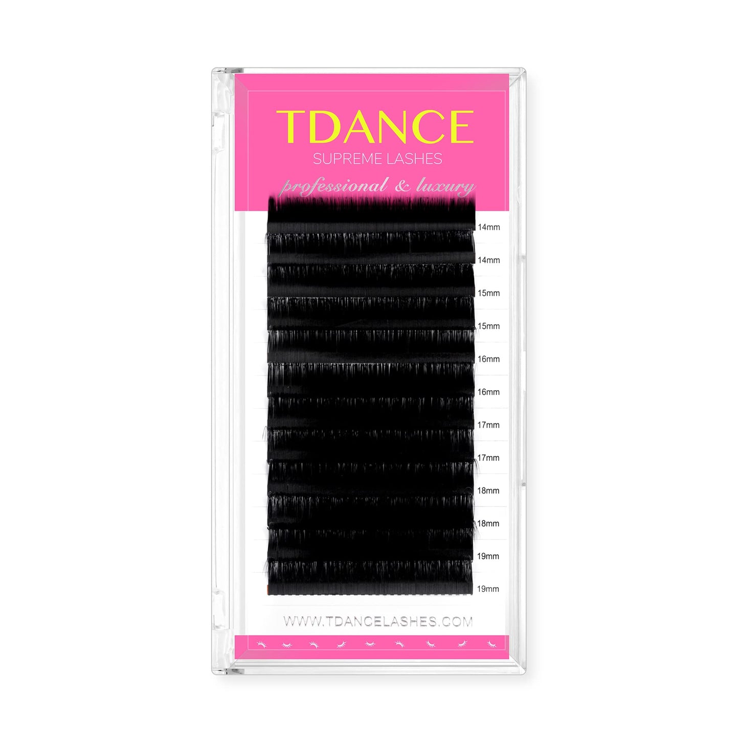 TDANCE Lash Extension Matte Black Eyelash Extension C CC D DD J B L Curl Volume & Classic Lash Extensions 0.03-0.18mm Thickness Professional Salon