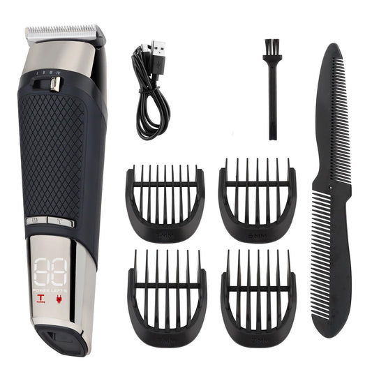 Professional Hair Clippers for Men - Cordless Trimmer with LCD Display, 4 Limit Combs Barber for Cutting & Mens Grooming Beauty and Personal Care QDKVTNDJZ