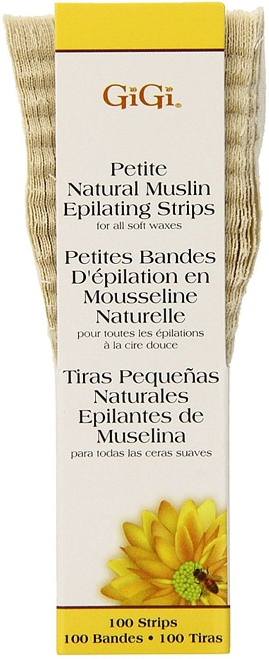 GiGi Natural Muslin Epilating Strips, Petite 100 ea (Pack of 4) Beauty & Personal Care GIGI