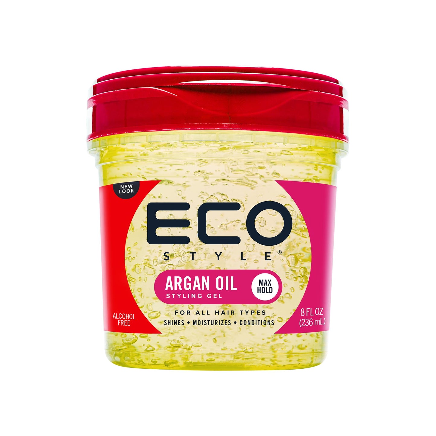 Eco Style Moroccan Argan Oil Styling Gel - Promotes Healthy Hair - Nourishes And Repairs - Delivers Long Lasting Shine - Provides Maximum Hold