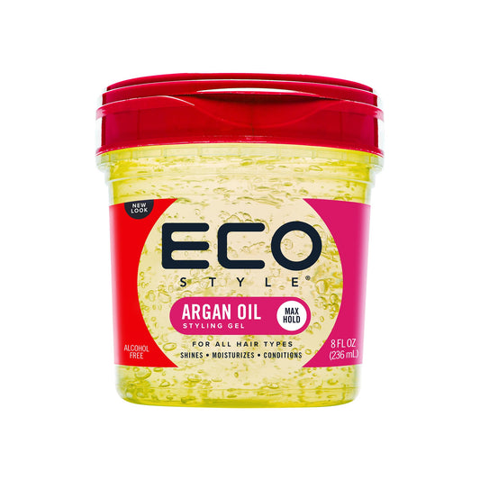 Eco Style Moroccan Argan Oil Styling Gel - Promotes Healthy Hair - Nourishes And Repairs - Delivers Long Lasting Shine - Provides Maximum Hold