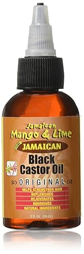 Jamaican Mango & Lime Black Castor Oil Original - Strength & Shine - Lightweight Hair & Scalp Oil for Locs, Braids, Twists & Natural Hair - (2 fl oz