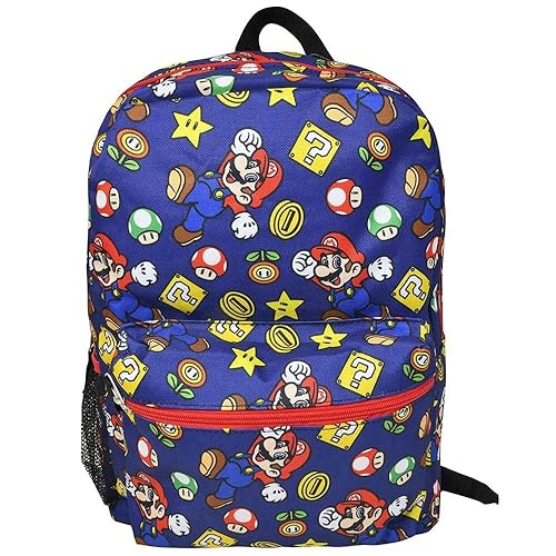 Mario 16” All-Over Print Backpack - Colorful & Iconic Nintendo Style
