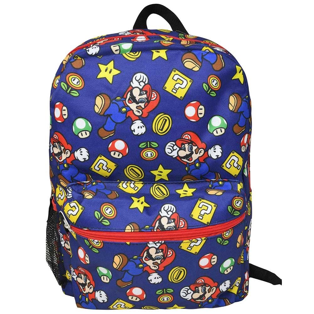 Mario 16” All-Over Print Backpack - Colorful & Iconic Nintendo Style
