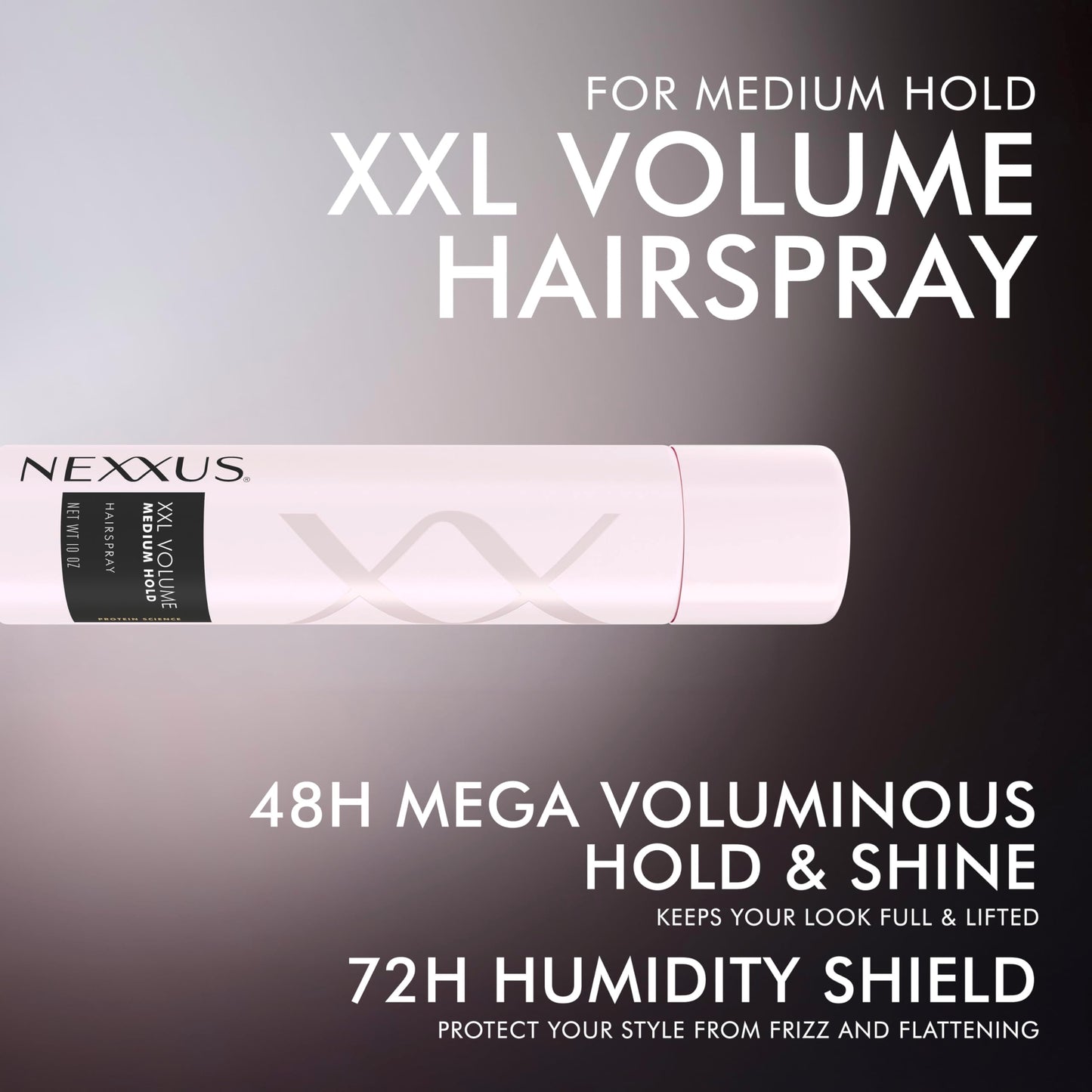 Nexxus Styling Spray XXL Finish Volume Medium Hold Hairspray Powered by STYLEPROTECT Technology 10 oz
